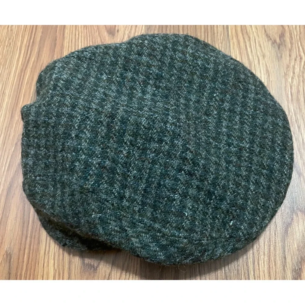 L.L.Bean Harris Tweed Gore-Tex Ivy Cap Mens Medium Green Wool